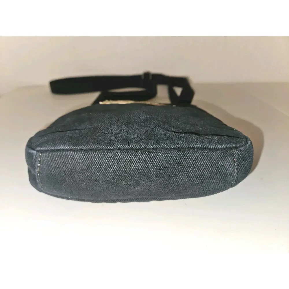 Fossil Crossbody Bag Canvas Dark Navy 7x8x2 - Picture 6 of 10